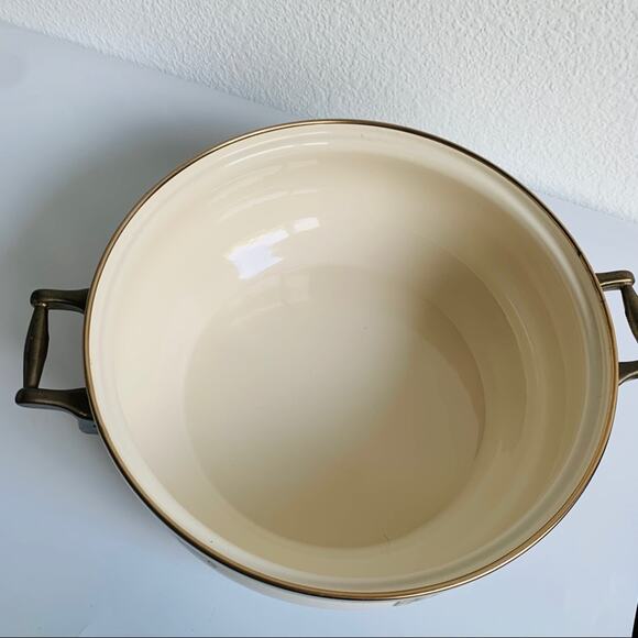 Vintage Villa Grande Porcelain Enamel Covered Pot - Picture 8 of 13